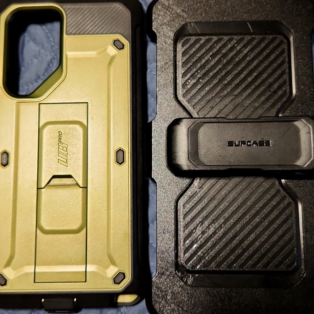 S22 Ultra Green Supcase Wiyh Belt Clip Case